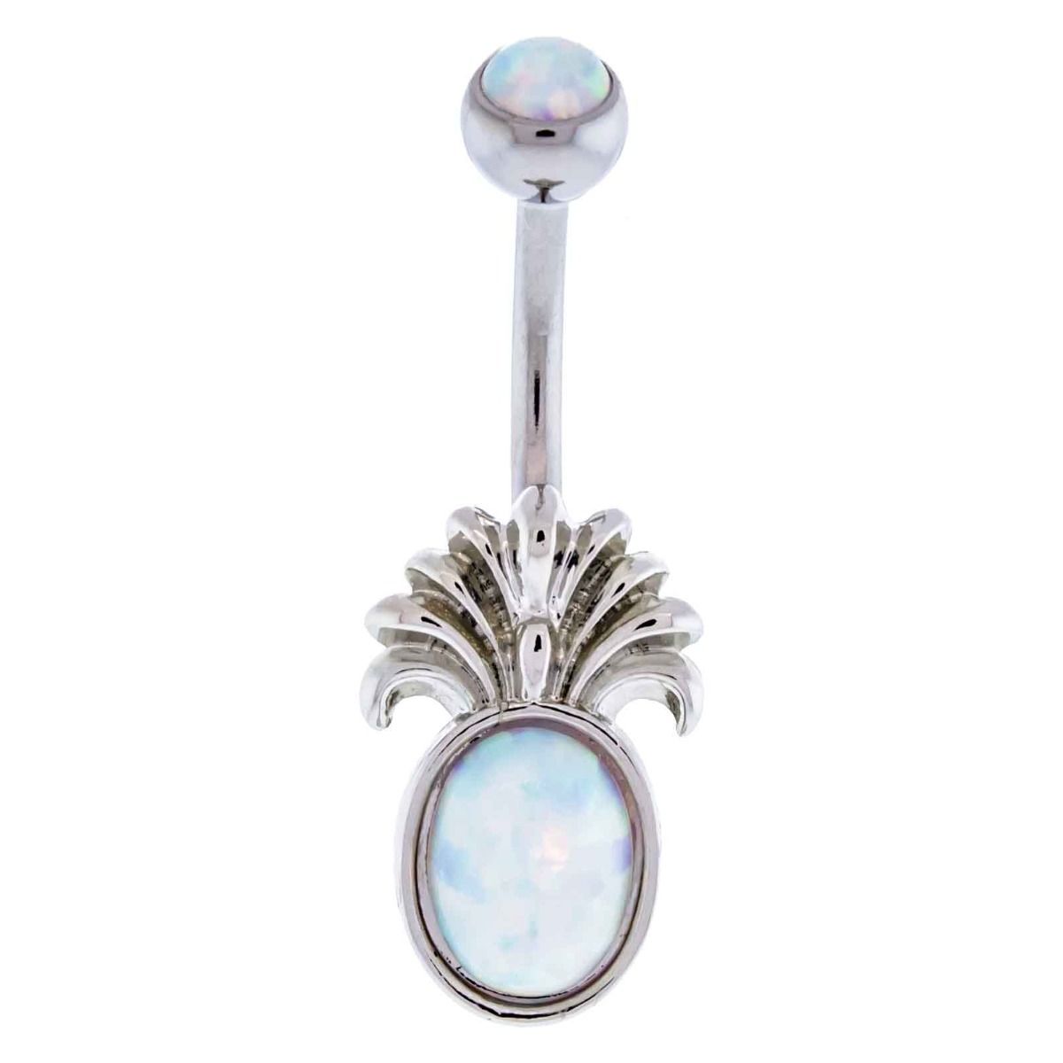 Belly Ring - No Dangle Opal Pineapple Belly Ring - 1 Piece -Rebel Bod-RebelBod