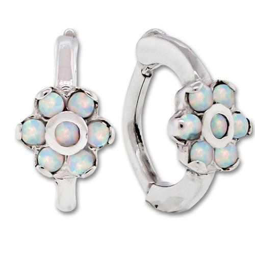 Clicker - Cartilage | Septum Opal Prong Set Flower Rook Clicker - 1 Piece + -Rebel Bod-RebelBod