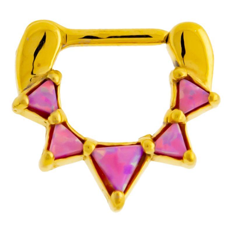 SEAMLESS CLICKER Opal Triangle Septum Clicker - 1 Piece -Rebel Bod-RebelBod