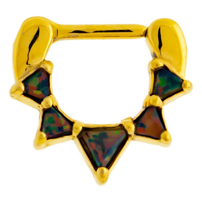 SEAMLESS CLICKER Opal Triangle Septum Clicker - 1 Piece -Rebel Bod-RebelBod