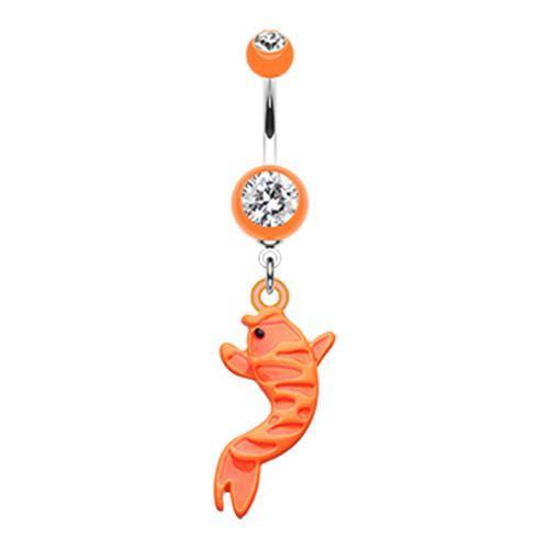 Orange Koi Fish Belly Button Rings - Rebel Bod