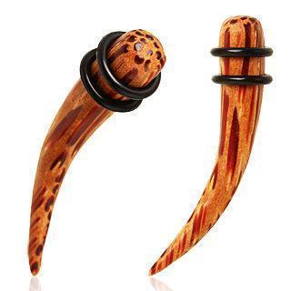 Tapers - Hanging Organic Coconut Wood Curved Taper - 1 Piece -Rebel Bod-RebelBod