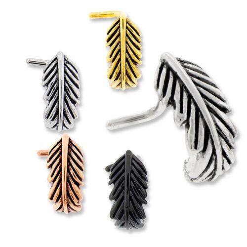 Nose Ring - Nose Curve Ornate Feather Nose Curve - 1 Piece -Rebel Bod-RebelBod