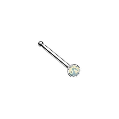 Pacific Opal Opalite Press Fit Gem Top Nose Stud Ring