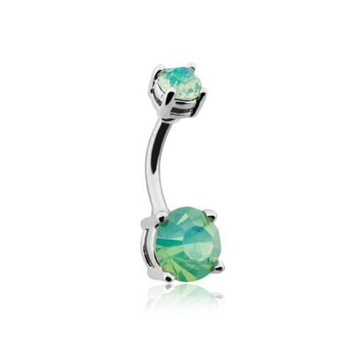 Pacific Opal Pacific Sparkle Brilliant Gem Prong Set Belly Button Ring