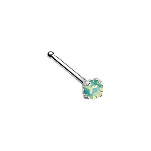 Pacific Opal Prong Set Opalite Gem Top Nose Stud Ring