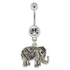 Paisley Elephant Belly Ring - 1 Piece