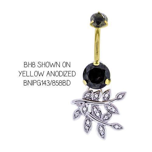 Pave Branches Navel Hanger - 1 Piece