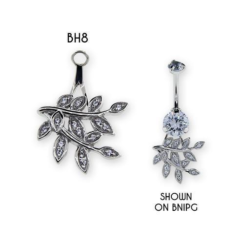 Pave Branches Navel Hanger