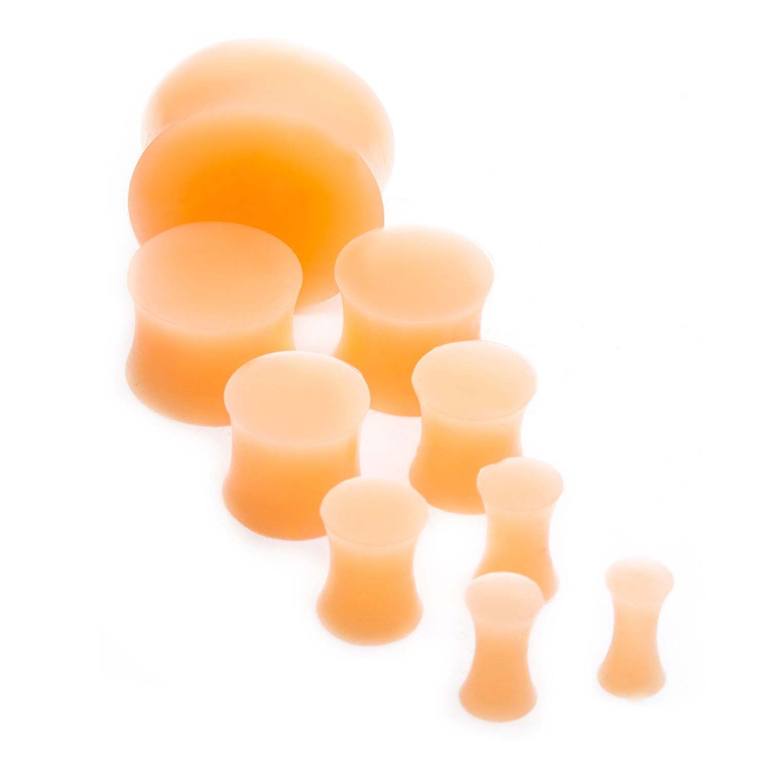 Peach Skin Tone Silicone Plugs - 1 Pair sbvpscn - Rebel Bod