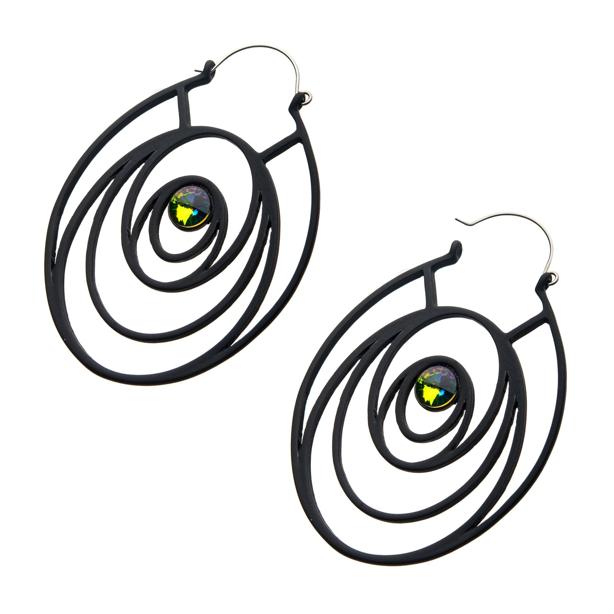 Tapers - Hanging Peacock Web Plug Hoops -Rebel Bod-RebelBod