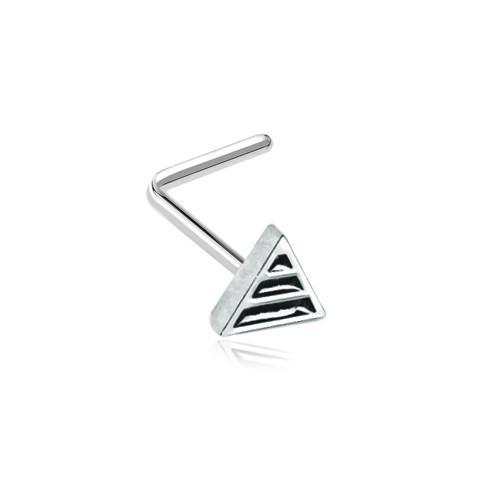 Pharoah Striped Triangle L-Shaped Nose Ring