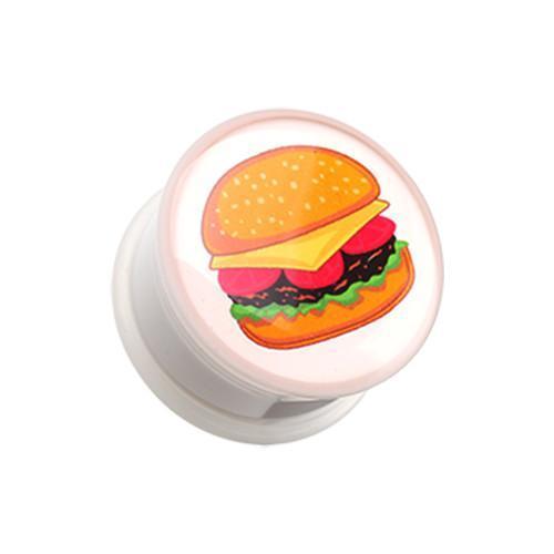 Plugs Earrings - Single Flare Phat Burger Single Flared Ear Gauge Plug - 1 Pair -Rebel Bod-RebelBod