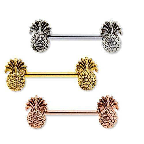 Nipple Barbell Pineapple Ends Nipple Barbell - 1 Piece -Rebel Bod-RebelBod