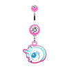Pink Baby Unicorn Belly Button Ring