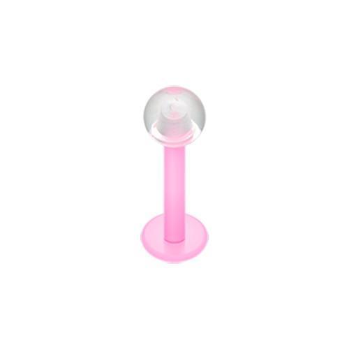 Pink UV Acrylic Flexible Shaft Labret