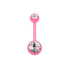Pink Bio Flexible Shaft Gem Ball Acrylic Belly Button Ring Belly Retainer - 1 Piece