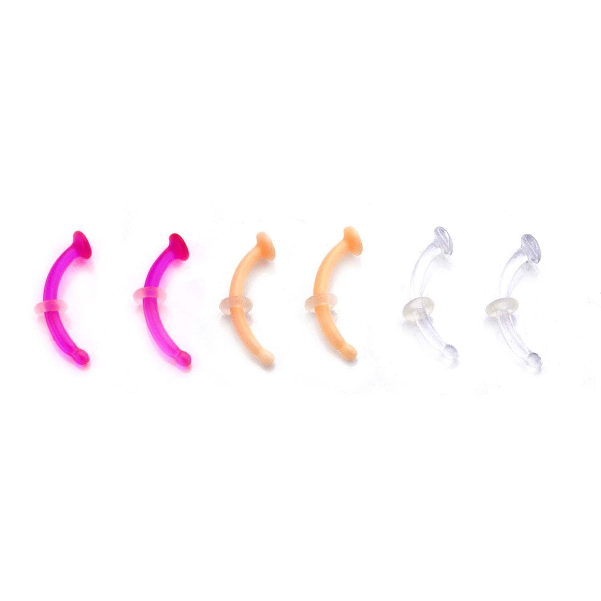 TBD Pink Clear Opaque Eyebrow Multi Packs Retainers -Rebel Bod-RebelBod