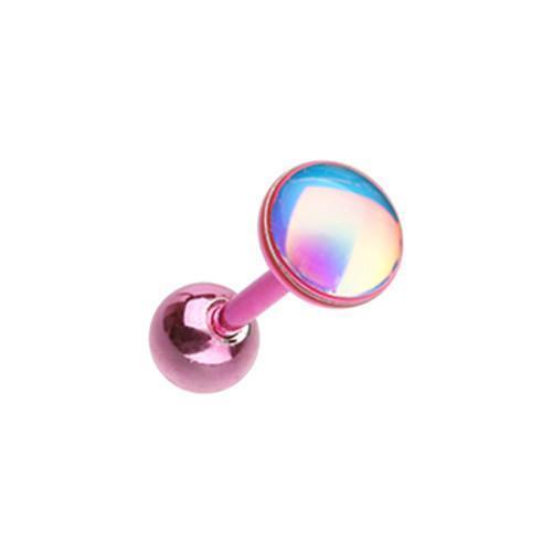 Pink Convex Revo Tragus Cartilage Barbell Earring - 1 Piece