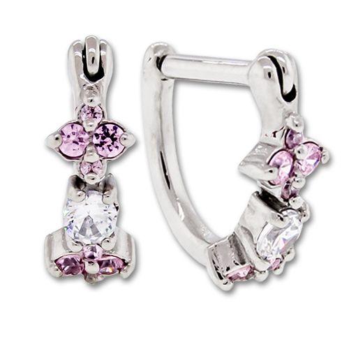 SEAMLESS CLICKER Pink Gem Cluster Tragus Rook Ear Clicker - 1 Piece -Rebel Bod-RebelBod