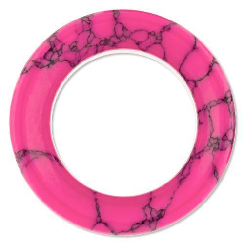 Pink Howlite Stone Double Flare Tunnel Pair - 1 Pair