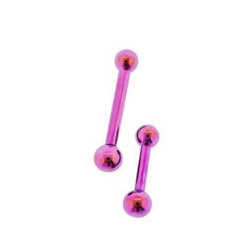 STRAIGHT BARBELL Pink Internally Threaded Titanium Barbell - 1 Piece - Special -Rebel Bod-RebelBod