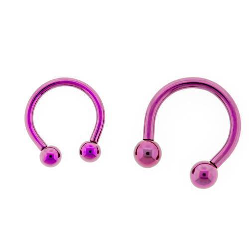 CIRCULAR BARBELL | HORSESHOE Pink Internally Threaded Titanium Horseshoe Circular Barbell - 1 Piece - Special -Rebel Bod-RebelBod