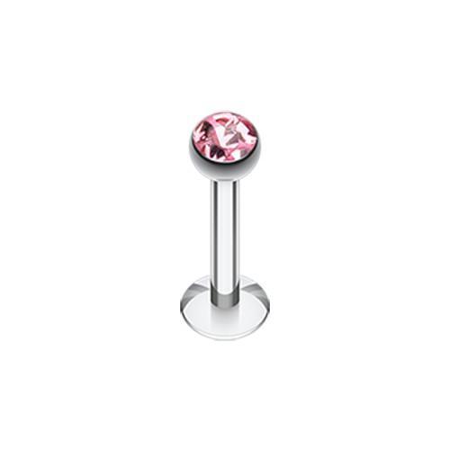 Pink Multi-Sprinkle Dot Multi Gem Dome Labret