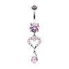 Pink My Darling Heart Belly Button Ring