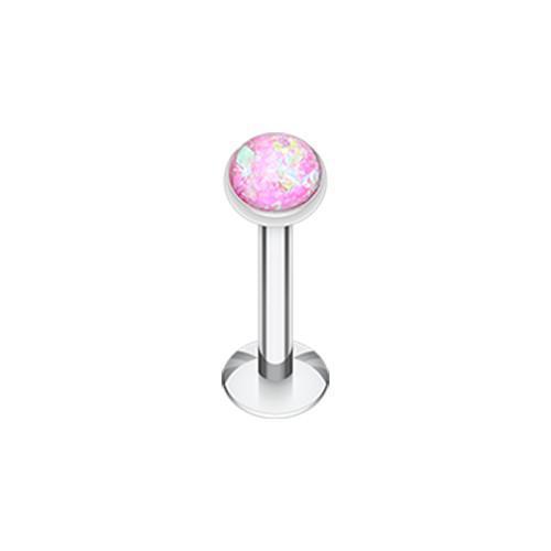 Pink Opal Glitter Shower Dome Labret