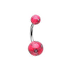 Belly Ring - No Dangle Pink Plaid Patterned Acrylic Belly Button Ring -Rebel Bod-RebelBod