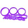 Pink/Purple Silicone Double Flare Tunnel Thin Walls - 1 Piece #SPLT#2