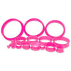 Pink Silicone Double Flare Tunnel Thin Walls - 1 Piece #SPLT#2