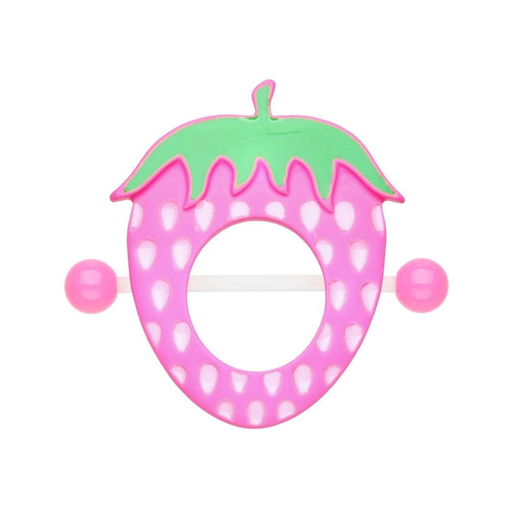 Pink Strawberry Soft Touch Nipple Shield Ring - 1 Piece