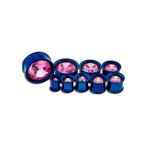 Tunnel Inserts Pink SWAROVSKI Gem Insert - 1 Piece #SPLT#2 -Rebel Bod-RebelBod