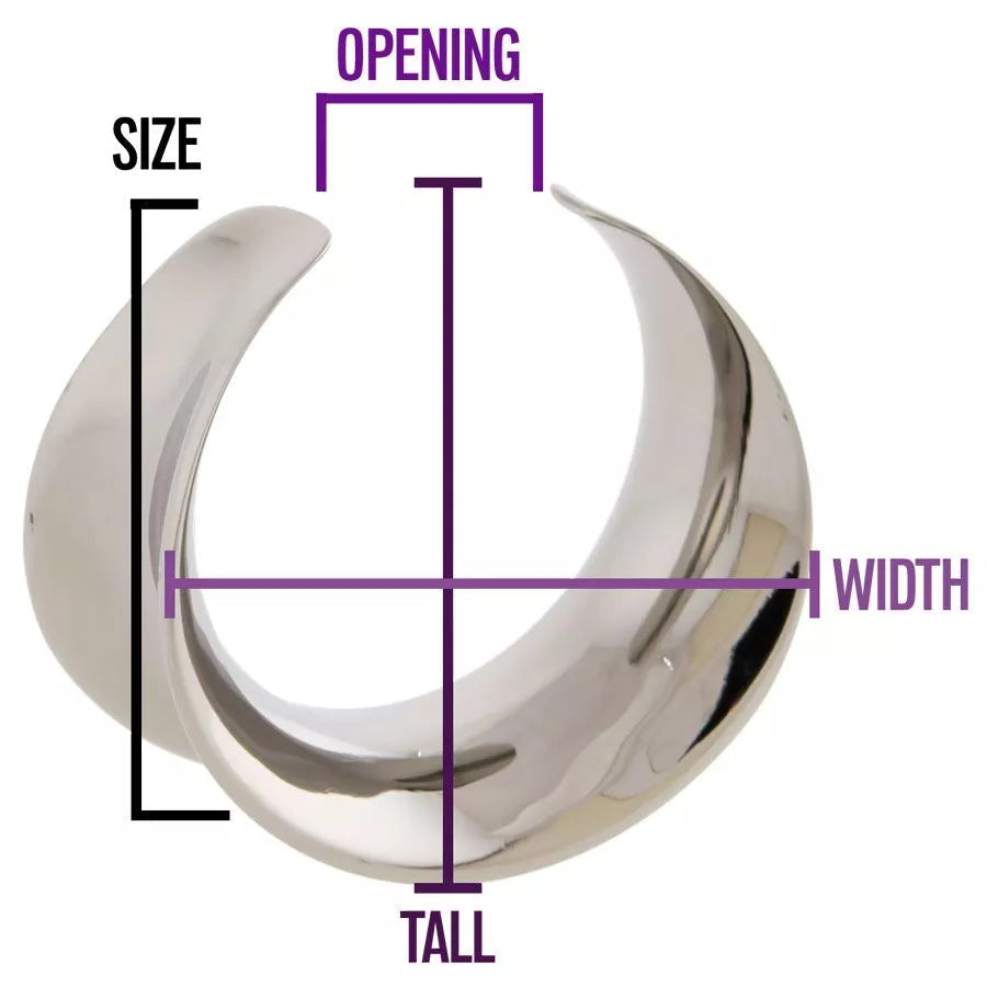 Plugs Earrings - Ear Saddle Pink Titanium Ear Saddle Plug - 1 Piece - Special -Rebel Bod-RebelBod