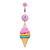 Pink Triple Treats Ice Cream Belly Button Ring