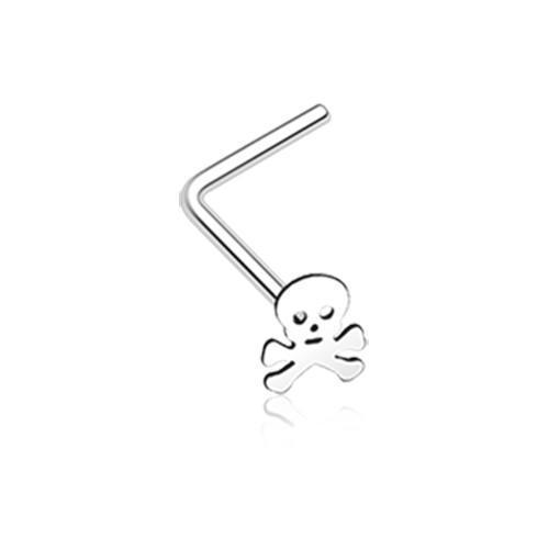 Pirate Skull L-Shaped Nose Ring