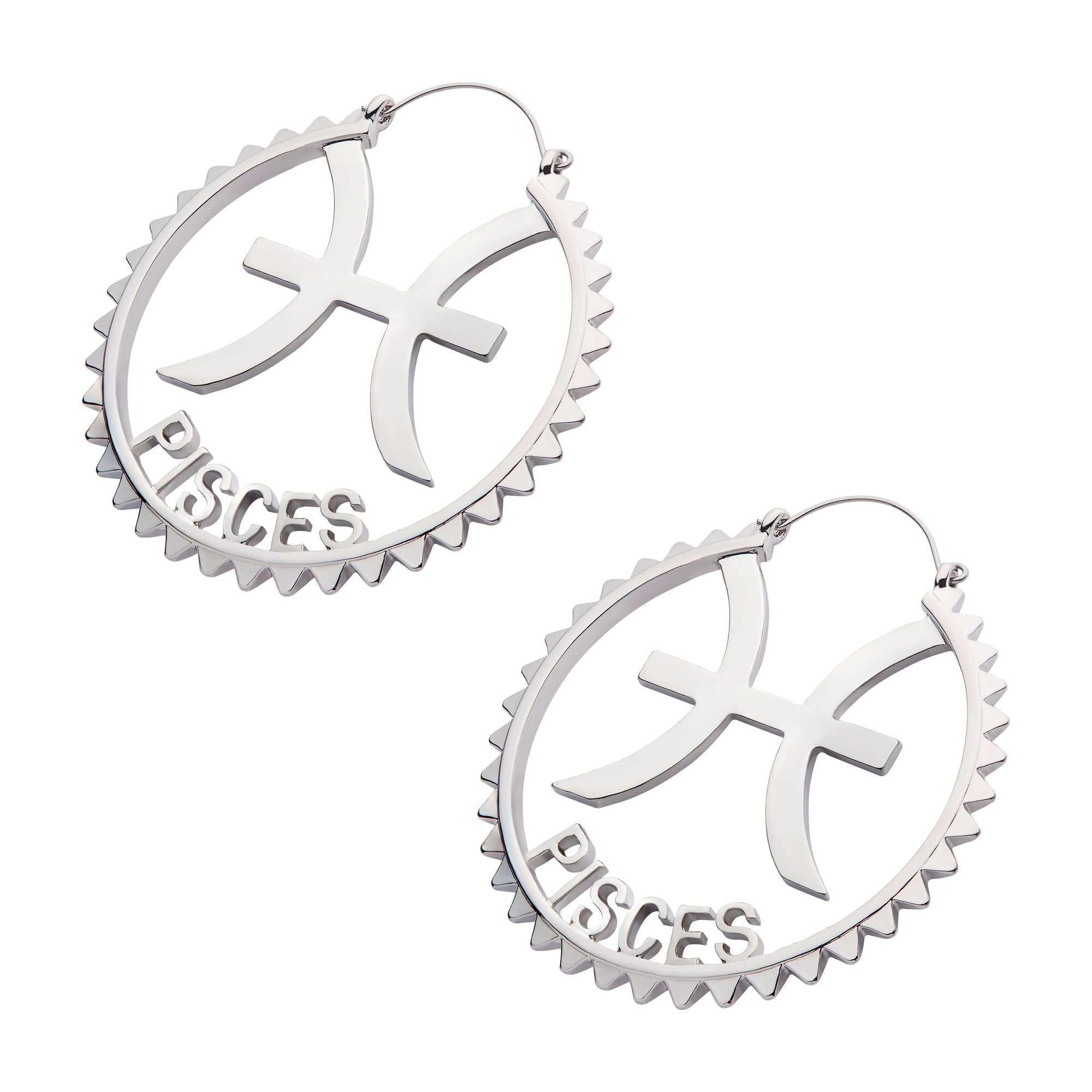 Pisces Zodiac Sign Plug Hoops -Rebel Bod-RebelBod