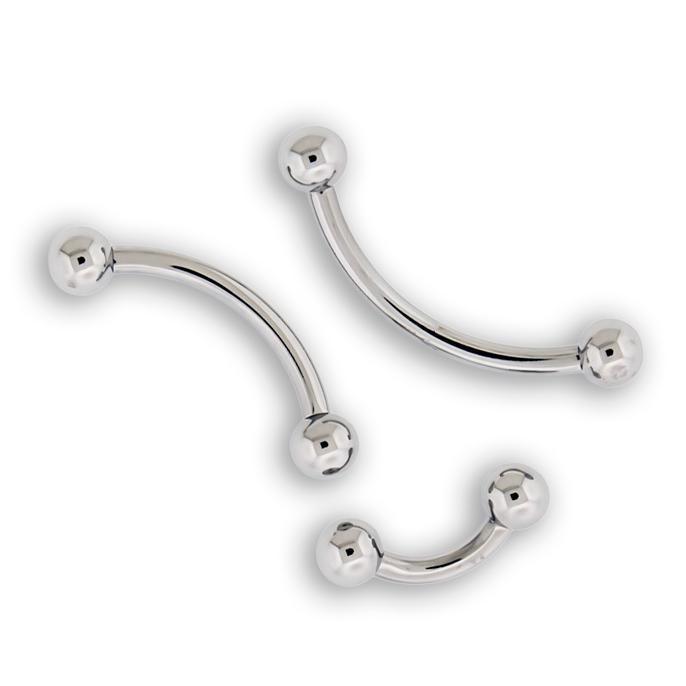 CURVED BARBELL Premium 14 GA Astm F136 Titanium Curved Barbell Internally Threaded - 1 Piece -Rebel Bod-RebelBod