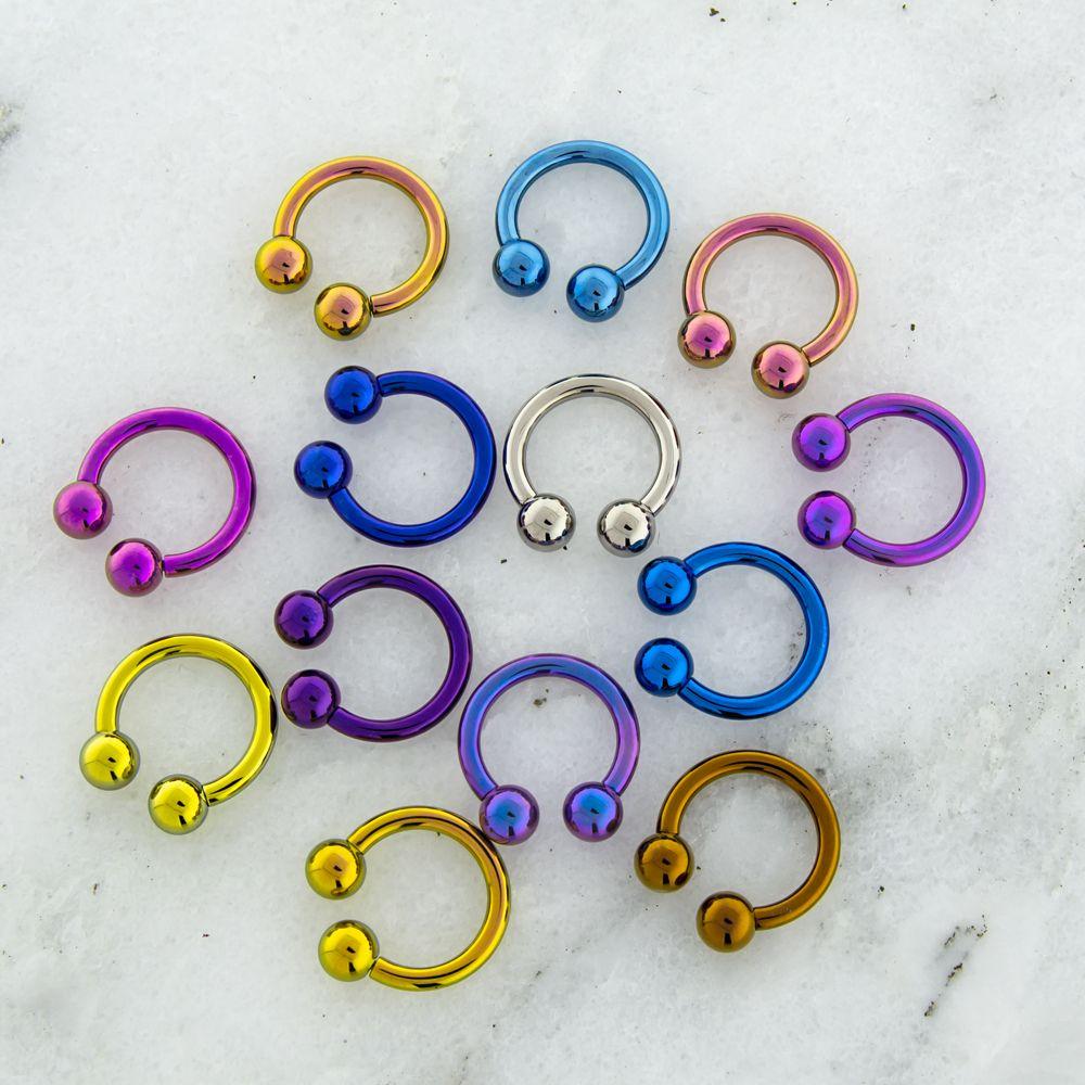 CIRCULAR BARBELL | HORSESHOE Premium Blurple ASTM F136 Titanium Circular Barbell Internally Threaded - 1 Piece - Special -Rebel Bod-RebelBod