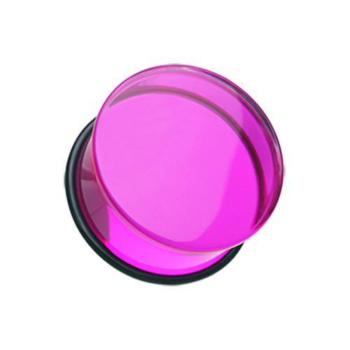 Purple Acrylic Single Flared Ear Gauge Plug - 1 Pair