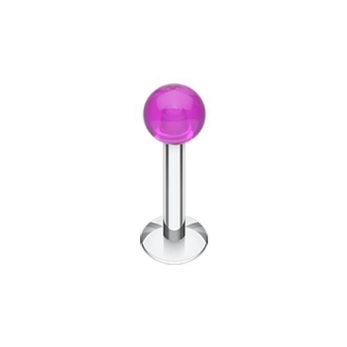 Purple UV Acrylic Ball Top Labret