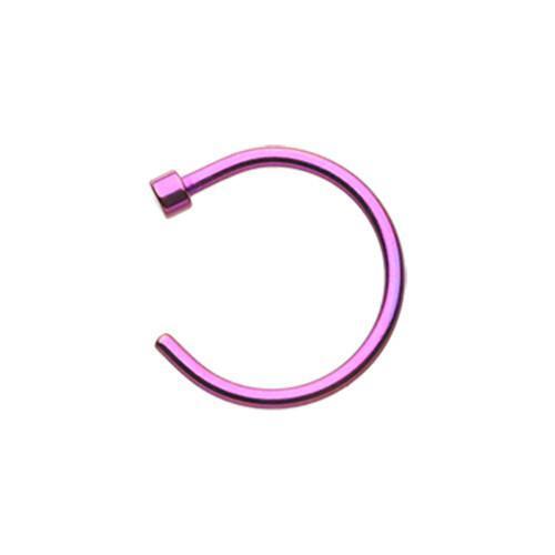 Nose Ring - C-Shaped Nose Ring Purple Colorline Basic C-Shape Nose Hoop Ring -Rebel Bod-RebelBod