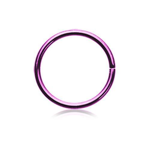 Purple Steel Bendable Nose Hoop