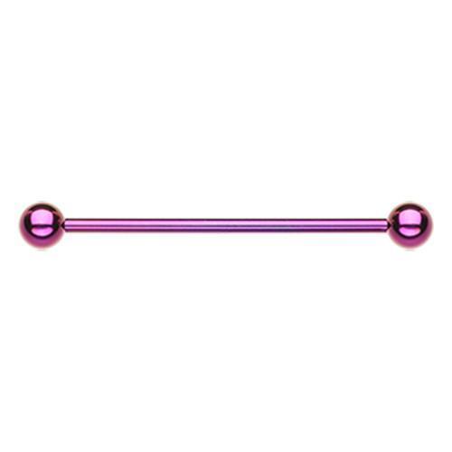 Industrial Barbell Purple Colorline PVD Basic Industrial Barbell - 1 Piece -Rebel Bod-RebelBod