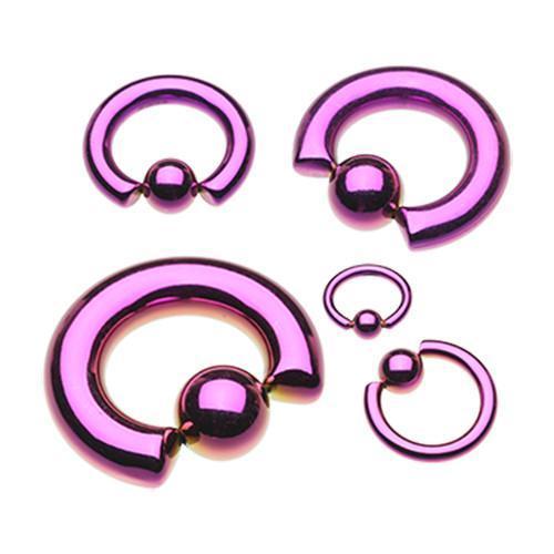 Purple PVD Captive Bead Ring