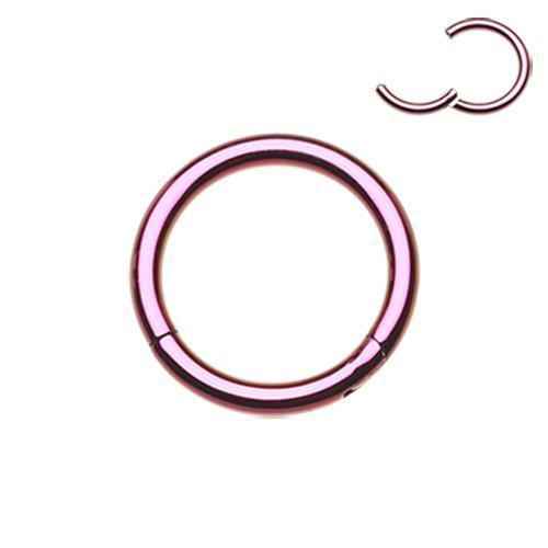 Purple Steel Seamless Clicker Ring - 1 Piece #SPLT#5