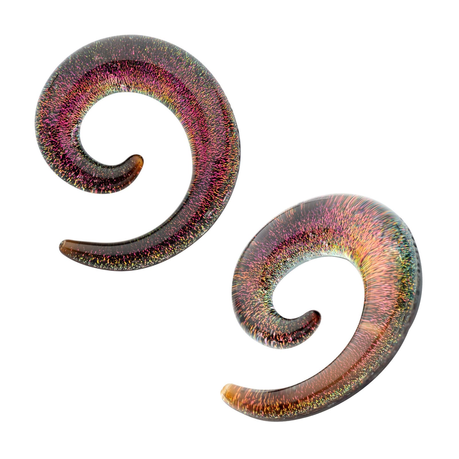 Organics Purple Foil Glass Spiral Hanger pgls50a-6pr -Rebel Bod-RebelBod