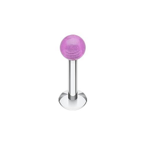 Purple Glow in the Dark UV Acrylic Ball Top Labret